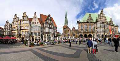 Der Bremer Marktplatz mit dem Rathaus