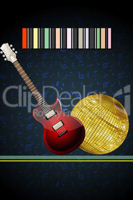 disco ball with guitar