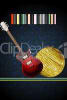 disco ball with guitar