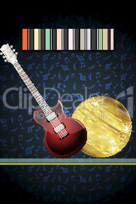 disco ball with guitar