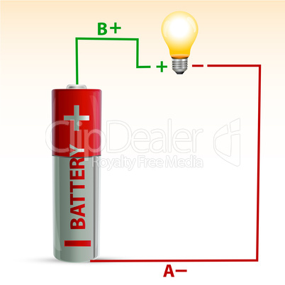battery with bulb