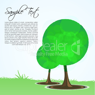 nature card with tree