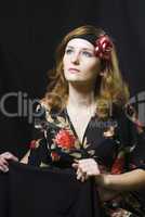 Young woman in studio