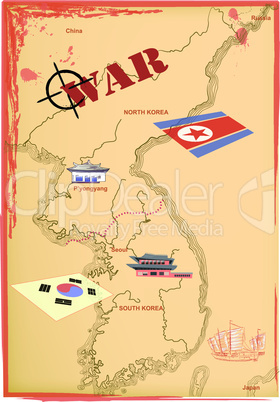 Map Korea, Vector.