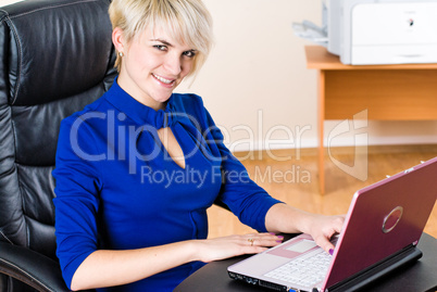 Businesswoman with laptop