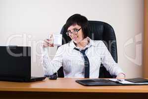 Business woman with laptop