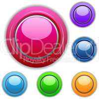 multicolored buttons
