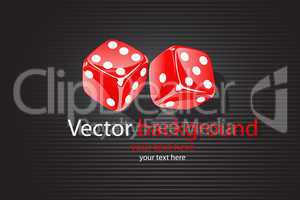 dice on vector background