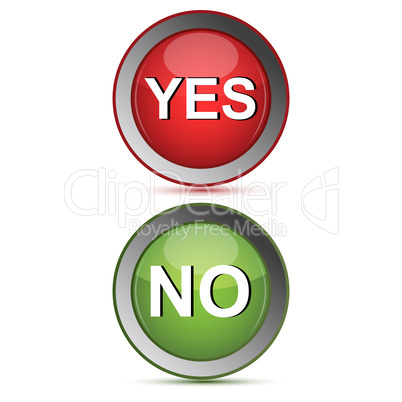 yes and no buttons