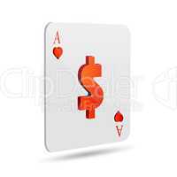 dollar sign in playing card