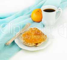 English Muffin and Marmalade with Coffee