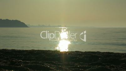 Seascape, sunlight on the water.