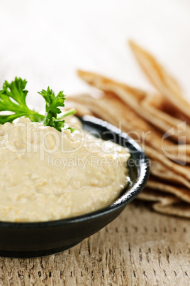 Hummus with pita bread