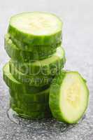 Sliced cucumber