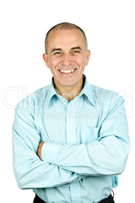 Smiling man with arms crossed