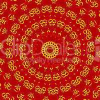 Aum Shanti Mandala - Rot Gold