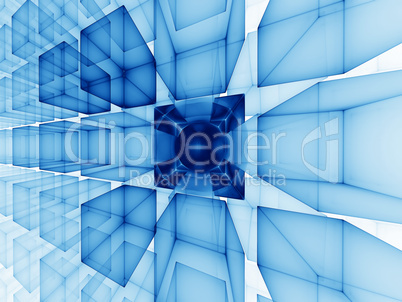 blue cubic perspective