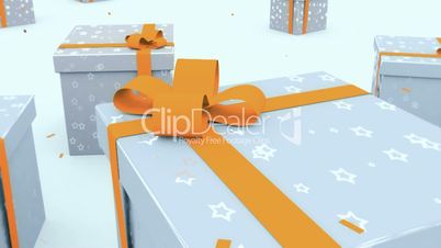 Blue Gift and Orange Bow
