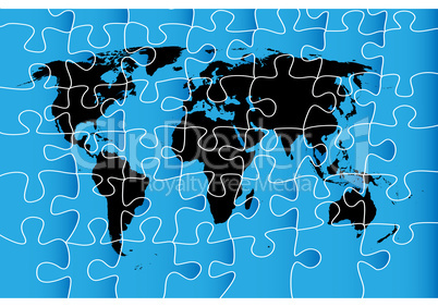 World map puzzle