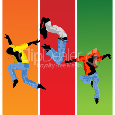 Jumping  silhouettes