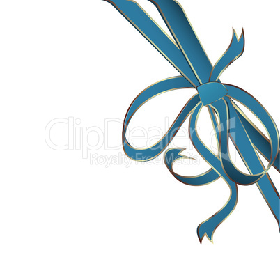 blue corner ribbon