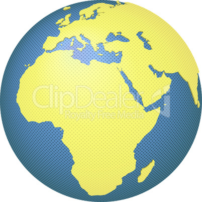 Globe with Europe and Africa