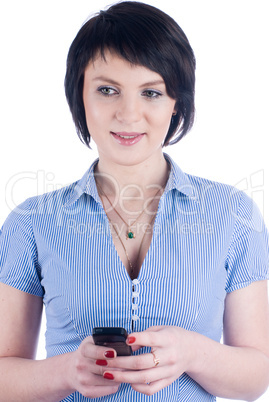 Girl writing sms