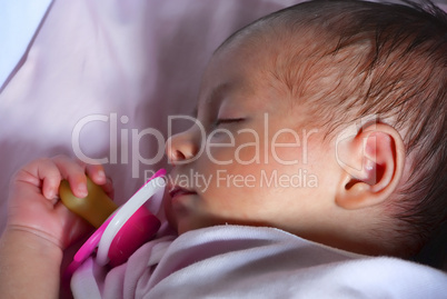 Newborn Baby Girl Sleeping