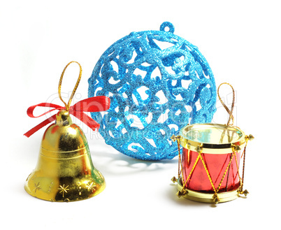 Blue Christmas ball bell