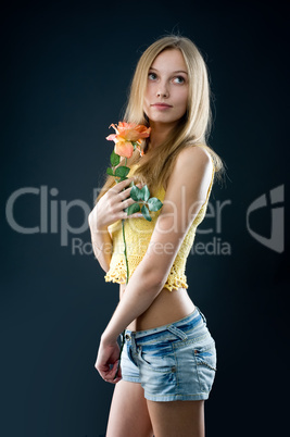 Girl with flower