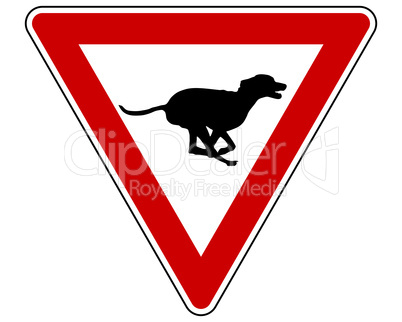 Verkehrszeichen für Hunde