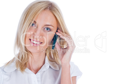 Talking girl by mobile Talking girl by mobile