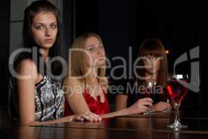 Young women in a bar