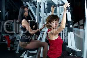 Girl in fitness center