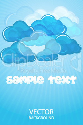 vector background with clouds