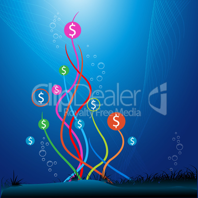 dollar under water