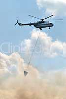 Helicopter at fire