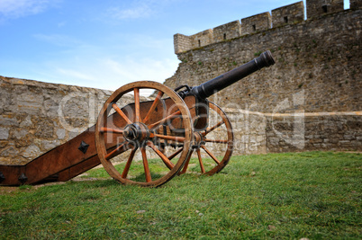 The ancient cannon in Ukrainian fortess