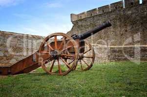 The ancient cannon in Ukrainian fortess