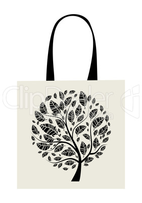 Shopping bag design, art tree