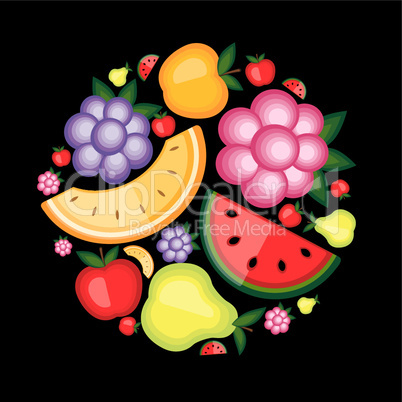 Energy fruit background for your design