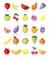 Energy fruits. Vector collection for your design