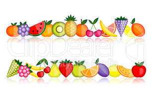 Energy fruits. Vector collection for your design