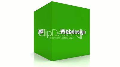 3D Würfel Grün 01 - Webdesign