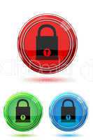 colorful lock pad buttons