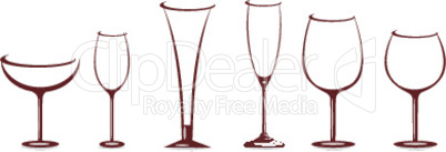 shapes of wine glasses