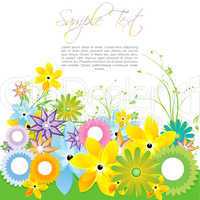 colorful floral card