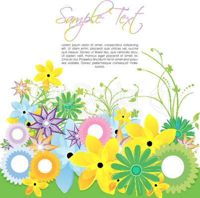 colorful floral card