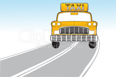taxi on the way