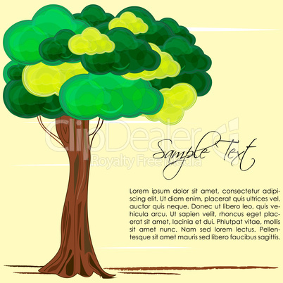 nature card with tree